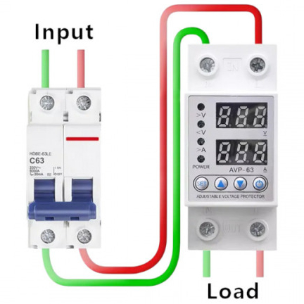 Intelligent Single Phase Voltage Protector 63Ah