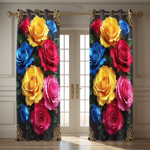3D Premium Printed Curtains for Doors & Windows