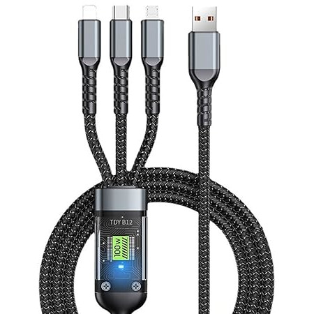 TDY- B12 3-in-1 100W Super Fast Charging Cable