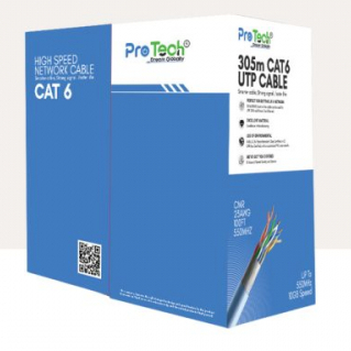 Pro Tech CAT6 White Cable 305 Meter Pure Copper LAN