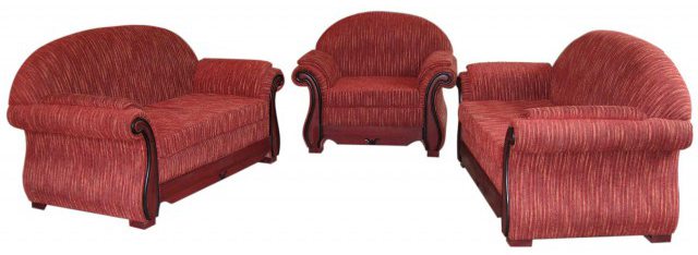 Sofa Set Five Seater Wood Fabric Solid Foam Furniture SL138F