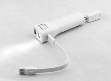 H-Tec D-08 Power Bank 3600mAh Portable Charger Torch Light