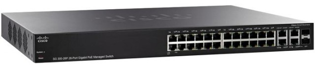 Cisco SG300-28 Gigabit PoE Managed Switch 28 Port Mini-GBIC