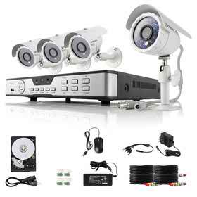 CCTV Package Jovision 4-CH DVR 4 Camera 500GB HDD
