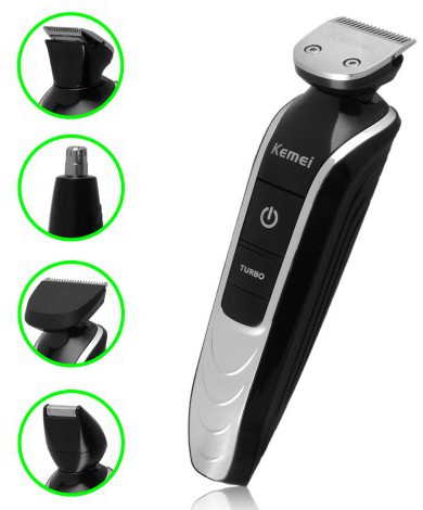 Kemei KM-1832 5-in-1 Washable Electric Hair Clipper Trimmer