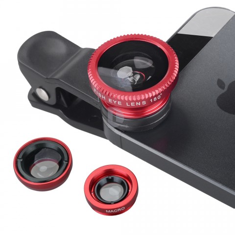 Universal Lens 3 -in-1 Clip High-Clarity Wide-Angle Fish Eye