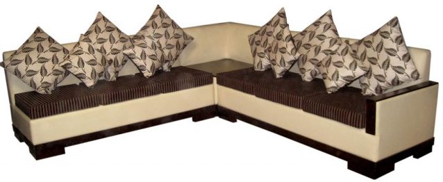 Modern L Shaped Sofa Set 7 Seater Furniture 10 Pillow SL177F