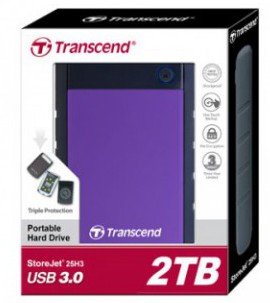 Transcend StoreJet 25H3 Portable 2TB Hard Disk USB 3.0