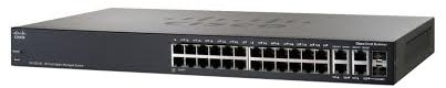 Cisco SG300-28 Gigabit 28 Port Mini-GBIC PoE Managed Switch