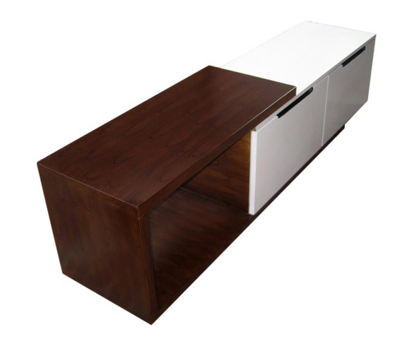 Modern Wall Unit TV Stand Solid MDF Wood Furniture D13F