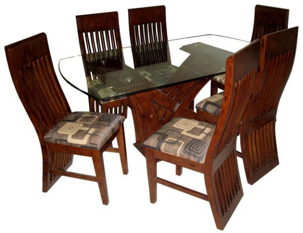 Attractive Dining Table 6 Seater Furniture Solid MDF Wood