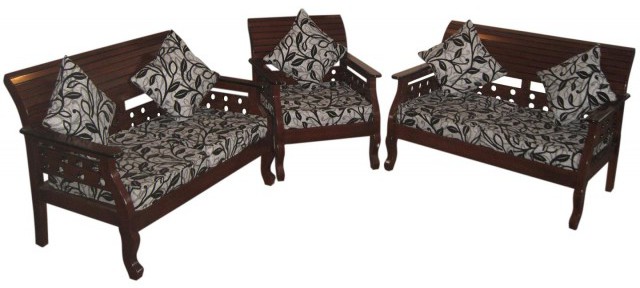 Modern Sofa Set 5 Seater Furniture Solid Wood 10-Cushion