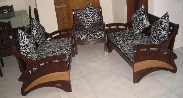 Modern Storing Sofa Set 5 Seated Furniture Solid Wood