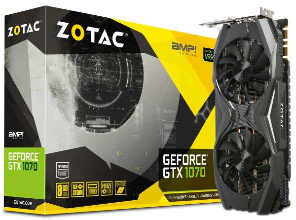 Zotac GeForce GTX 1070 AMP Edition 8GB Gaming Video Card