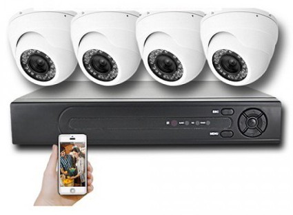 CCTV System Twinvision 4CH Recorder 4 Night Vision Camera