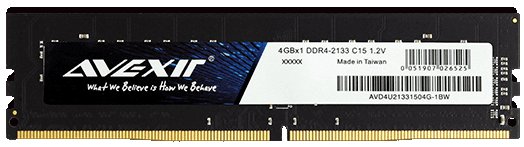 Avexir Budget Series 4GB Capacity DDR4 Desktop RAM