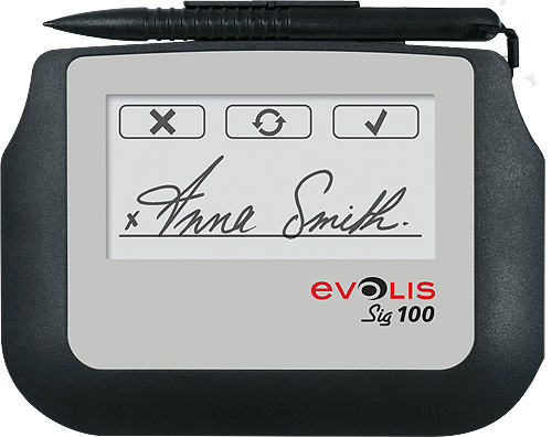 Evolis Sig100 Four Inch Mono Display Signature Pad with SDK