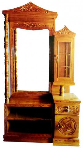 Al-Modina AMFDT-10 Quality Dressing Table Mirror 2 Drawer