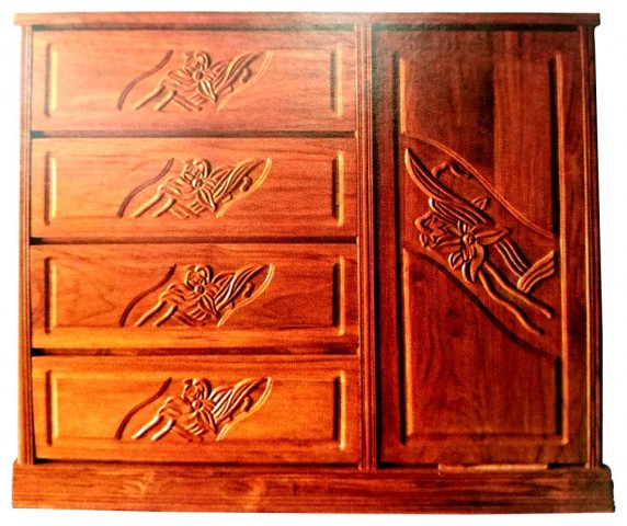 Al-Modina AMFW-50 Furniture 1 Door 4 Drawers Wardrobe