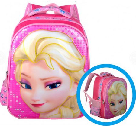 3D Frozen Elsa Design School Bag