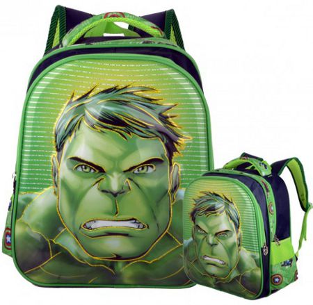 3D Hulk Design School Bag