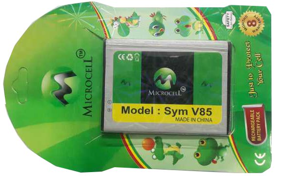 Microcell 2400 mAh Green MObile Battery Symphony V85