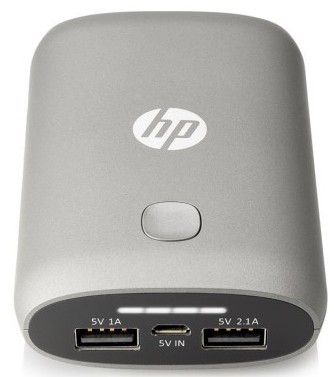 HP Slim Portable 7600 mAh Dual Port Power Pack