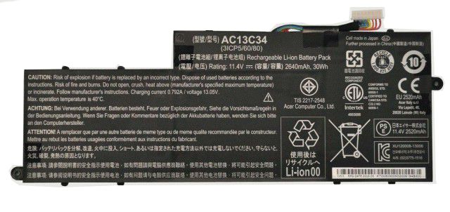 Internal Laptop Battery For Acer Ac13c34