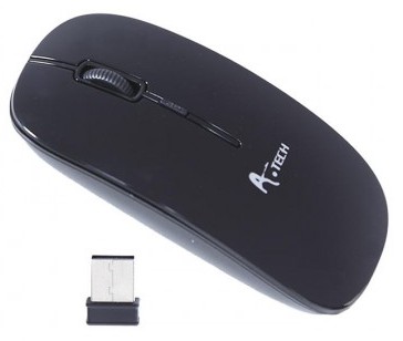 A.Tech Ergonomic 3 Buttons 10 Meter Wireless Mouse