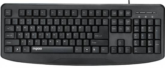 Rapoo NK2500 USB 1.5m Wired Black Keyboard