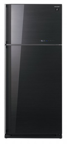 Sharp SJ-GC75V-BK 2 Door 627L Black Glass Refrigerator