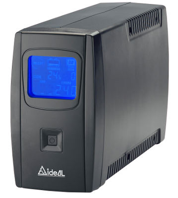 Ideal 7112CW LCD Display 1200VA Overload Protection UPS