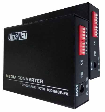 Ultranet 10/100M 25 KM LLF Ethernet Converter DIP Switch
