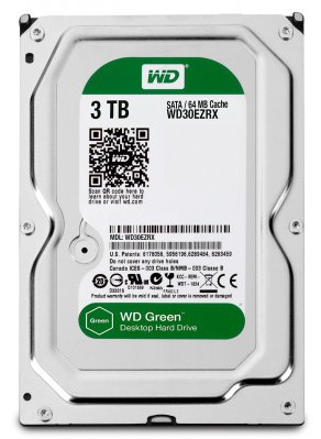 Western Digital Green WD30EZRX 3TB 7200 RPM Desktop HDD