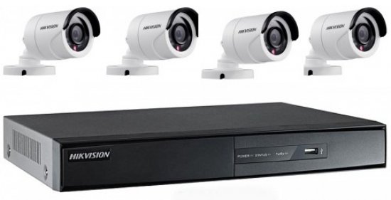 CCTV Package Hikvision DS-7104HGHI-F1 4-CH DVR 4-Camera