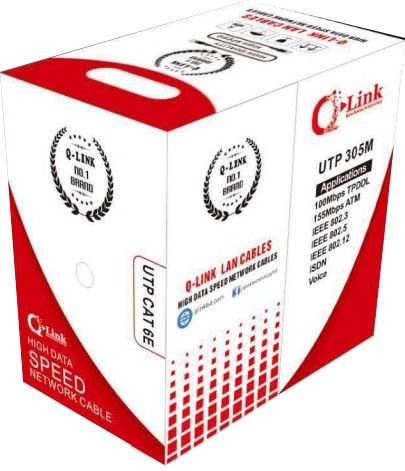 Q-Link UTP 305 Meter Cat-6 Aluminum RJ45 LAN Cable