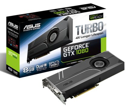 Asus TURBO-GTX1080-8G GeForce GTX 8GB Turbo Graphic Card