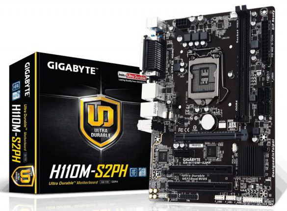 Gigabyte GA-H110M-S2PH DDR4 6th Gen UEFI Motherboard