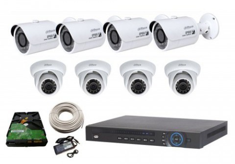 CCTV Package Dahua DH-4108 8-Channel DVR 8 Pcs Camera