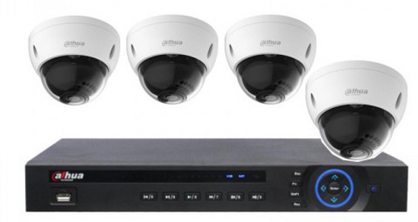 CCTV Package Dahua HAC-HFW1000R 4-CH DVR 4-Pcs Camera
