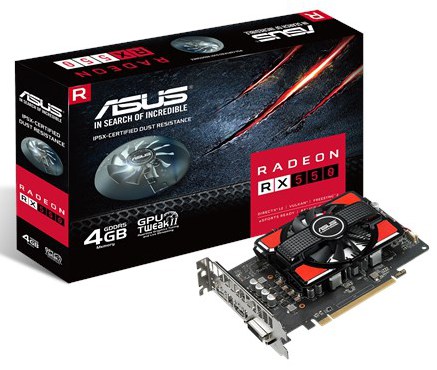Asus Radeon RX550-4G GDDR5 4GB Desktop Graphics Card