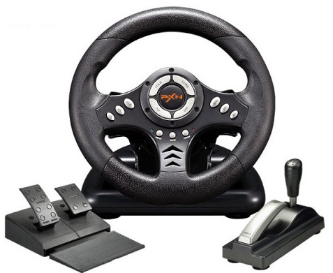 PXN V18S USB Wired Vibration Motor Racing Games Steering