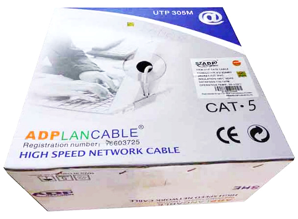ADP Cat-5 305 Meter PVC Material RJ45 Internet Cable
