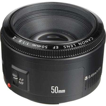 Canon EOS EF 50mm f/1.8 II Prime Lens for DSLR Camera