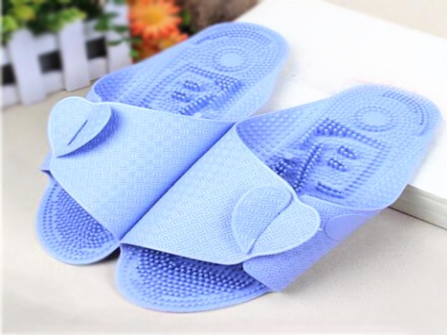 Care Massage Slippers Reversible Folding Non-Slip PVC