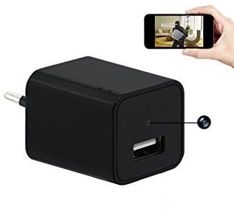 Wall Charger Spy Camera Full HD 90 Degree Recording Wi-Fi