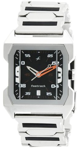 Fastrack 1474SM02 Party Silver Black Analog Wrist Watch