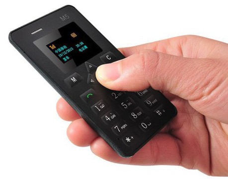 Aiek M5 Credit Card Size Mini Mobile Phone