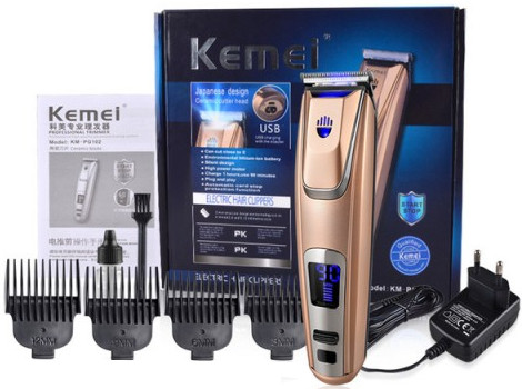 Kemei PG-102 Rechargeable LED Screen Hair Clipper