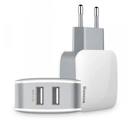 Baseus Letour 2.4A Fast Charging Dual USB Travel Charger